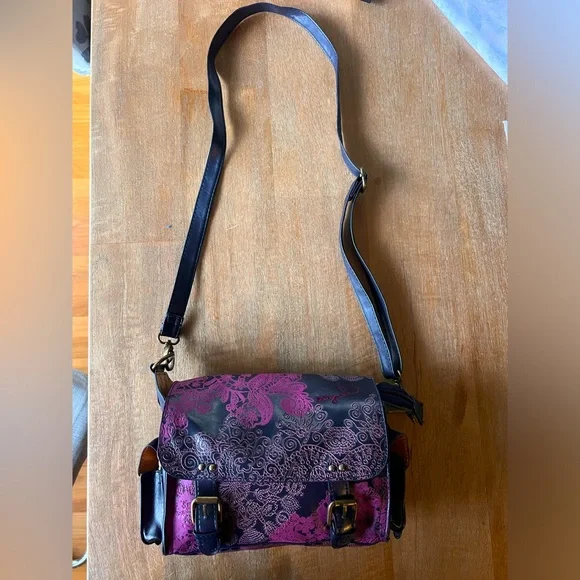 DESIGUAL TATTOO mini satchel in blue navy and purple - Picture 2 of 8